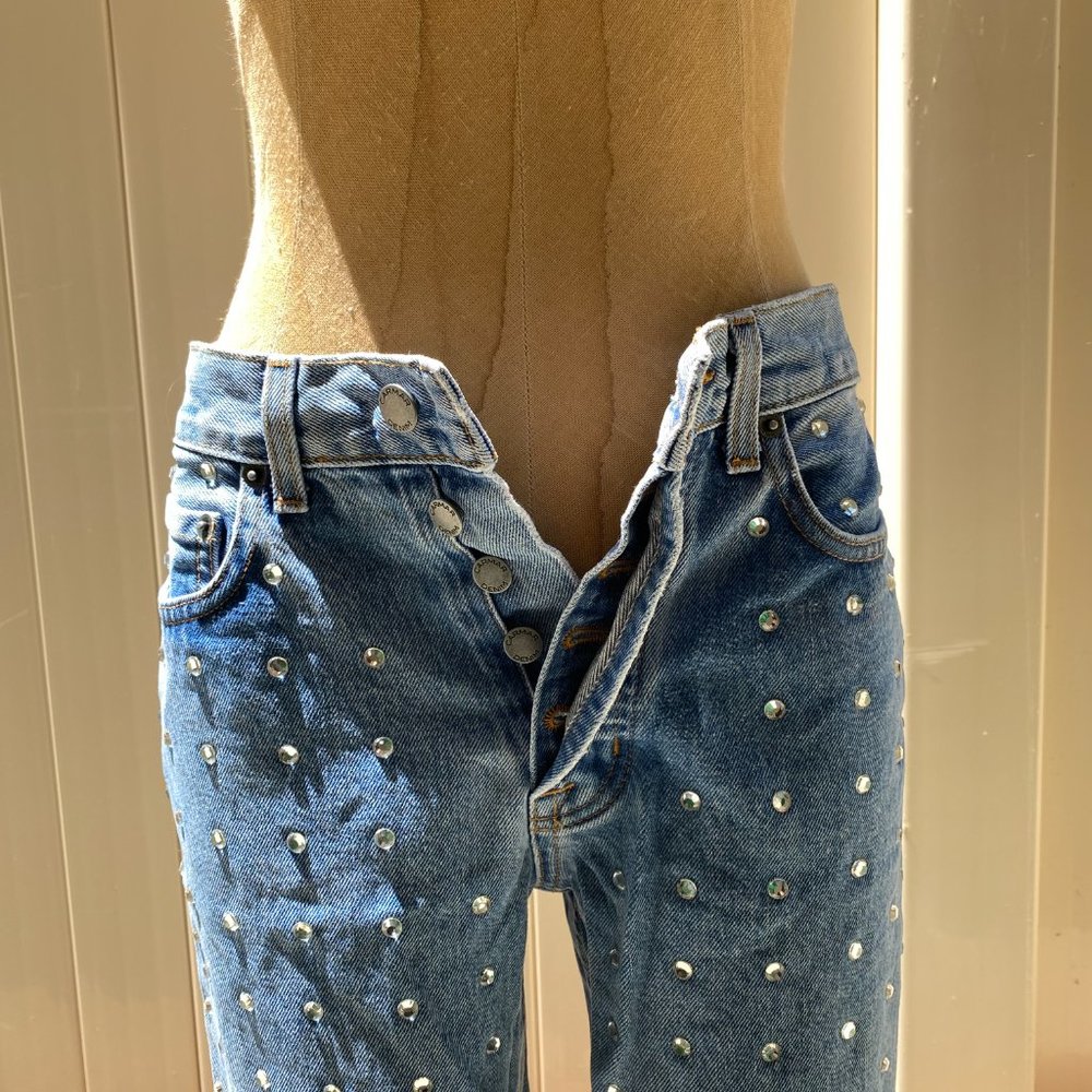 Carmar Distressed Rhinestone Jeans - Picture 3 of 11